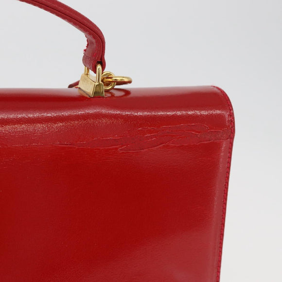 FENDI Rucksack Leder 2way Rot Gold Auth 181655A