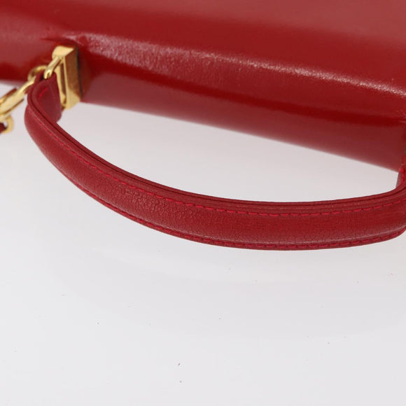 FENDI Rucksack Leder 2way Rot Gold Auth 181655A