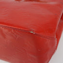 LOUIS VUITTON Monogram Vernis Reade PM Hand Bag Red Rouge M91088 LV Auth 181656-9