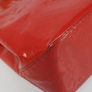 LOUIS VUITTON Monogram Vernis Reade PM Hand Bag Red Rouge M91088 LV Auth 181656-14