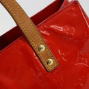 LOUIS VUITTON Monogram Vernis Reade PM Hand Bag Red Rouge M91088 LV Auth 181656-17