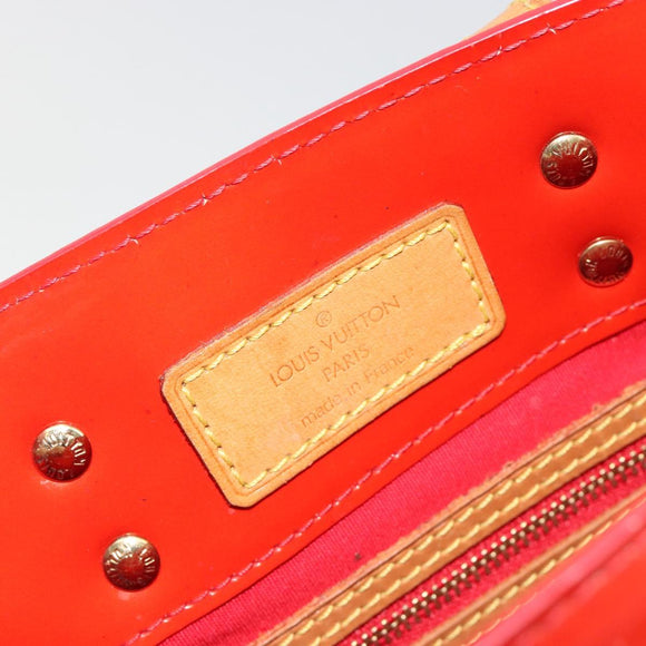 LOUIS VUITTON Monogram Vernis Reade PM Hand Bag Red Rouge M91088 LV Auth 181656