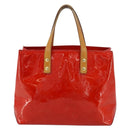 LOUIS VUITTON Monogram Vernis Reade PM Hand Bag Red Rouge M91088 LV Auth 181656-2