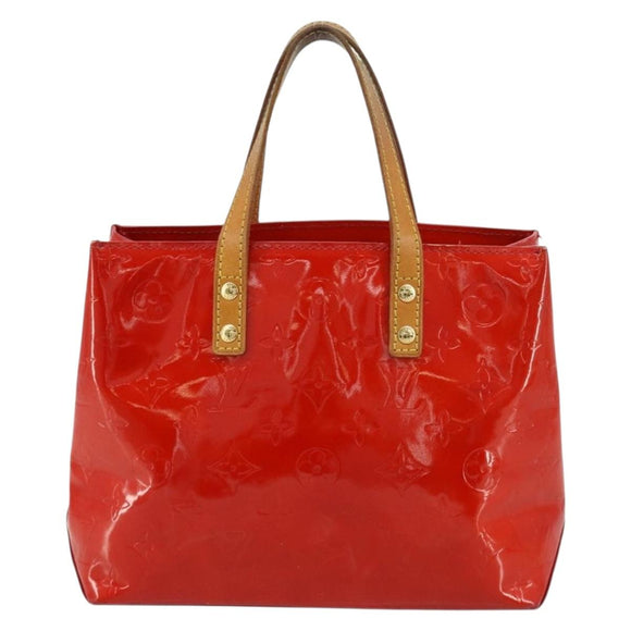 LOUIS VUITTON Monogram Vernis Reade PM Hand Bag Red Rouge M91088 LV Auth 181656