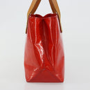 LOUIS VUITTON Monogram Vernis Reade PM Hand Bag Red Rouge M91088 LV Auth 181656-3