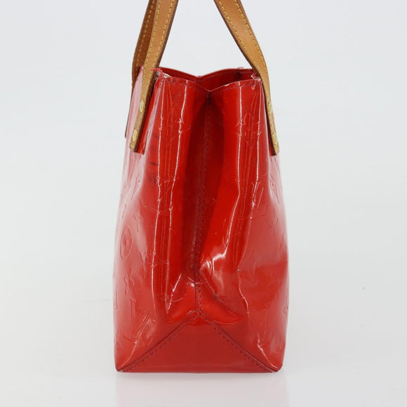 LOUIS VUITTON Monogram Vernis Reade PM Hand Bag Red Rouge M91088 LV Auth 181656