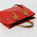 LOUIS VUITTON Monogram Vernis Reade PM Hand Bag Red Rouge M91088 LV Auth 181656-6