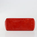 LOUIS VUITTON Monogram Vernis Reade PM Hand Bag Red Rouge M91088 LV Auth 181656-5