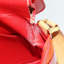 LOUIS VUITTON Monogram Vernis Thompson Street Bag Red Rouge M91094 Auth 181657-11