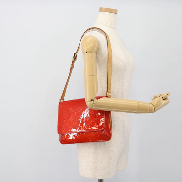 LOUIS VUITTON Monogram Vernis Thompson Street Bag Red Rouge M91094 Auth 181657