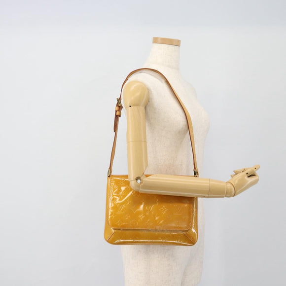 LOUIS VUITTON Monogram Vernis Thompson Street Bag Beige M91301 LV Auth 181658