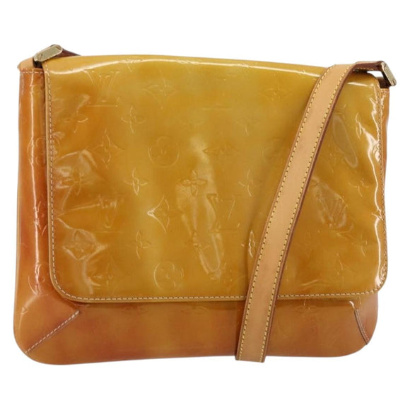 LOUIS VUITTON Monogram Vernis Thompson Street Bag Beige M91301 LV Auth 181659