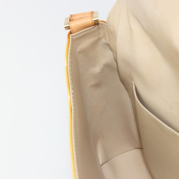 LOUIS VUITTON Monogram Vernis Thompson Street Bag Beige M91301 LV Auth 181659