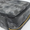 CHANEL COCO Mark Vanity Hand Bag Patent leather Black Gold CC Auth 181661-17