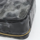 CHANEL COCO Mark Vanity Hand Bag Patent leather Black Gold CC Auth 181661-18