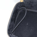 CHANEL COCO Mark Vanity Hand Bag Patent leather Black Gold CC Auth 181661-23
