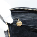 CHANEL COCO Mark Vanity Hand Bag Patent leather Black Gold CC Auth 181661-24