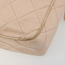 CHANEL Matelasse Ketting Schoudertas Lamsleer Roze Goud CC Auth 181663A-12