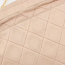CHANEL Matelasse Ketting Schoudertas Lamsleer Roze Goud CC Auth 181663A-14