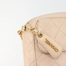 CHANEL Matelasse Ketting Schoudertas Lamsleer Roze Goud CC Auth 181663A-16
