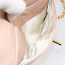 CHANEL Matelasse Ketting Schoudertas Lamsleer Roze Goud CC Auth 181663A-25