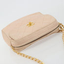 CHANEL Matelasse Ketting Schoudertas Lamsleer Roze Goud CC Auth 181663A-6