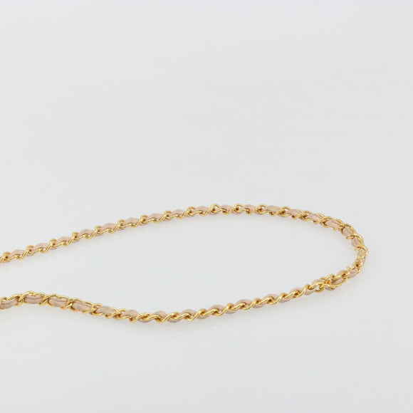 CHANEL Matelasse Ketting Schoudertas Lamsleer Roze Goud CC Auth 181663A