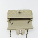 CHANEL Chain Mini Matelasse 16 Bag Patent leather Green Silver CC Auth 181668V-15