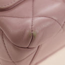 CHANEL Chain Mini Matelasse 18 Bag Lamb Skin Pink Gold CC Auth 181669SAM-10