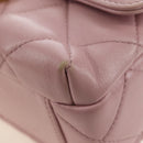 CHANEL Chain Mini Matelasse 18 Bag Lamb Skin Pink Gold CC Auth 181669SAM-11