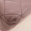 CHANEL Chain Mini Matelasse 18 Bag Lamb Skin Pink Gold CC Auth 181669SAM-12
