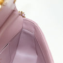 CHANEL Chain Mini Matelasse 18 Bag Lamb Skin Pink Gold CC Auth 181669SAM-21