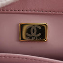 CHANEL Chain Mini Matelasse 18 Bag Lamb Skin Pink Gold CC Auth 181669SAM-24