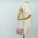CHANEL Chain Mini Matelasse 18 Bag Lamb Skin Pink Gold CC Auth 181669SAM-25