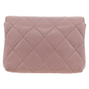 CHANEL Chain Mini Matelasse 18 Bag Lamb Skin Pink Gold CC Auth 181669SAM-3