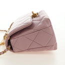 CHANEL Chain Mini Matelasse 18 Bag Lamb Skin Pink Gold CC Auth 181669SAM-4