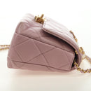 CHANEL Chain Mini Matelasse 18 Bag Lamb Skin Pink Gold CC Auth 181669SAM-5