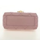 CHANEL Chain Mini Matelasse 18 Bag Lamb Skin Pink Gold CC Auth 181669SAM-9