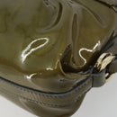 BVLGARI Shoulder Bag Patent leather Green Gold Auth 181670A-16