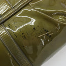 BVLGARI Shoulder Bag Patent leather Green Gold Auth 181670A-9