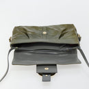 BVLGARI Shoulder Bag Patent leather Green Gold Auth 181670A-10