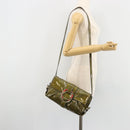 BVLGARI Shoulder Bag Patent leather Green Gold Auth 181670A-24
