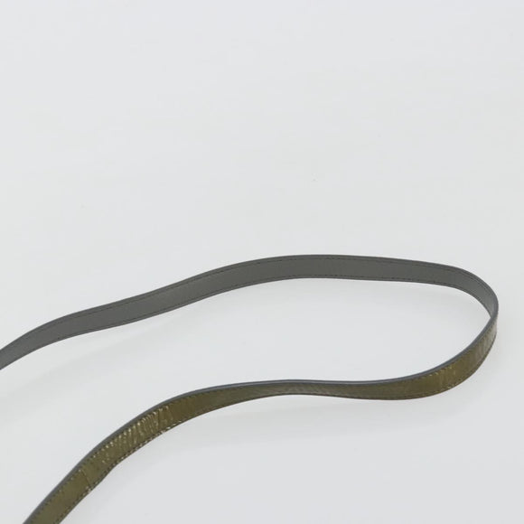 BVLGARI Shoulder Bag Patent leather Green Gold Auth 181670A