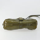 BVLGARI Shoulder Bag Patent leather Green Gold Auth 181670A-5