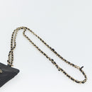 CHANEL Matelasse Chain Card Case Lamb Skin Black Gold CC Auth 181678A-13