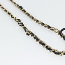 CHANEL Matelasse Chain Card Case Lamb Skin Black Gold CC Auth 181678A-14