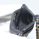 CHANEL Matelasse Chain Card Case Lamb Skin Black Gold CC Auth 181678A-18