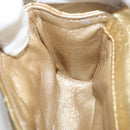 CHANEL Matelasse 2.55 Pouch Leather Gold CC Auth 181679SM-23