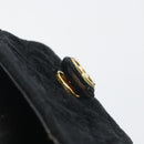 CHANEL Mini Matelasse Neck Pouch Velor Black Gold CC Auth 181680-17