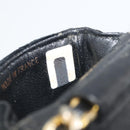 CHANEL Mini Matelasse Neck Pouch Velor Black Gold CC Auth 181680-23